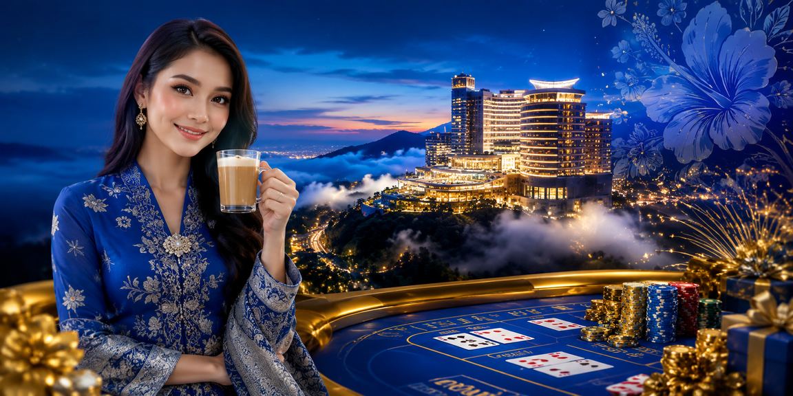 Pengguna menikmati hiburan kasino secara bertangungjawab di Seremban dengan pakaian baju kurung