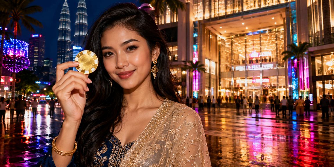 Pemain kasino moden di Kuala Lumpur menikmati permainan roulette dalam talian dengan gaya kontemporari
